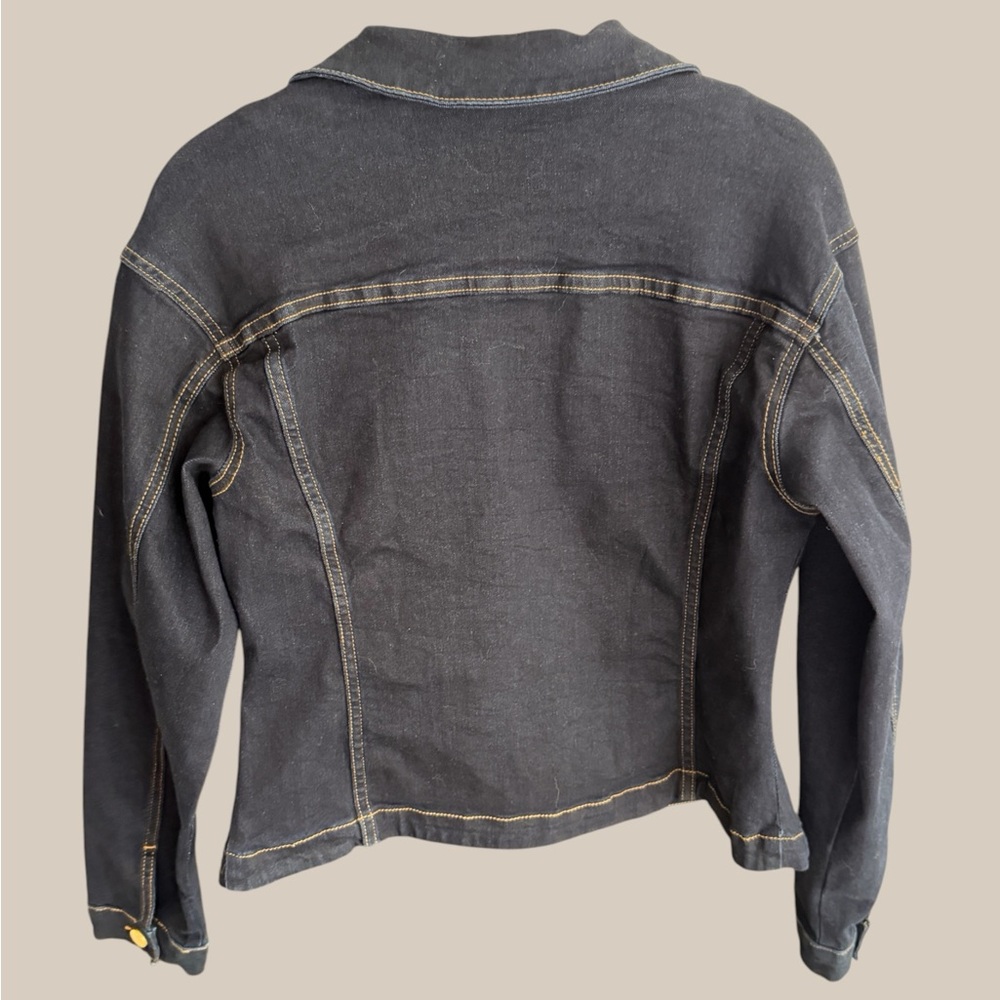 Noli Shop Fitted Dark Denim Jacket - Black - Picture 2 of 2